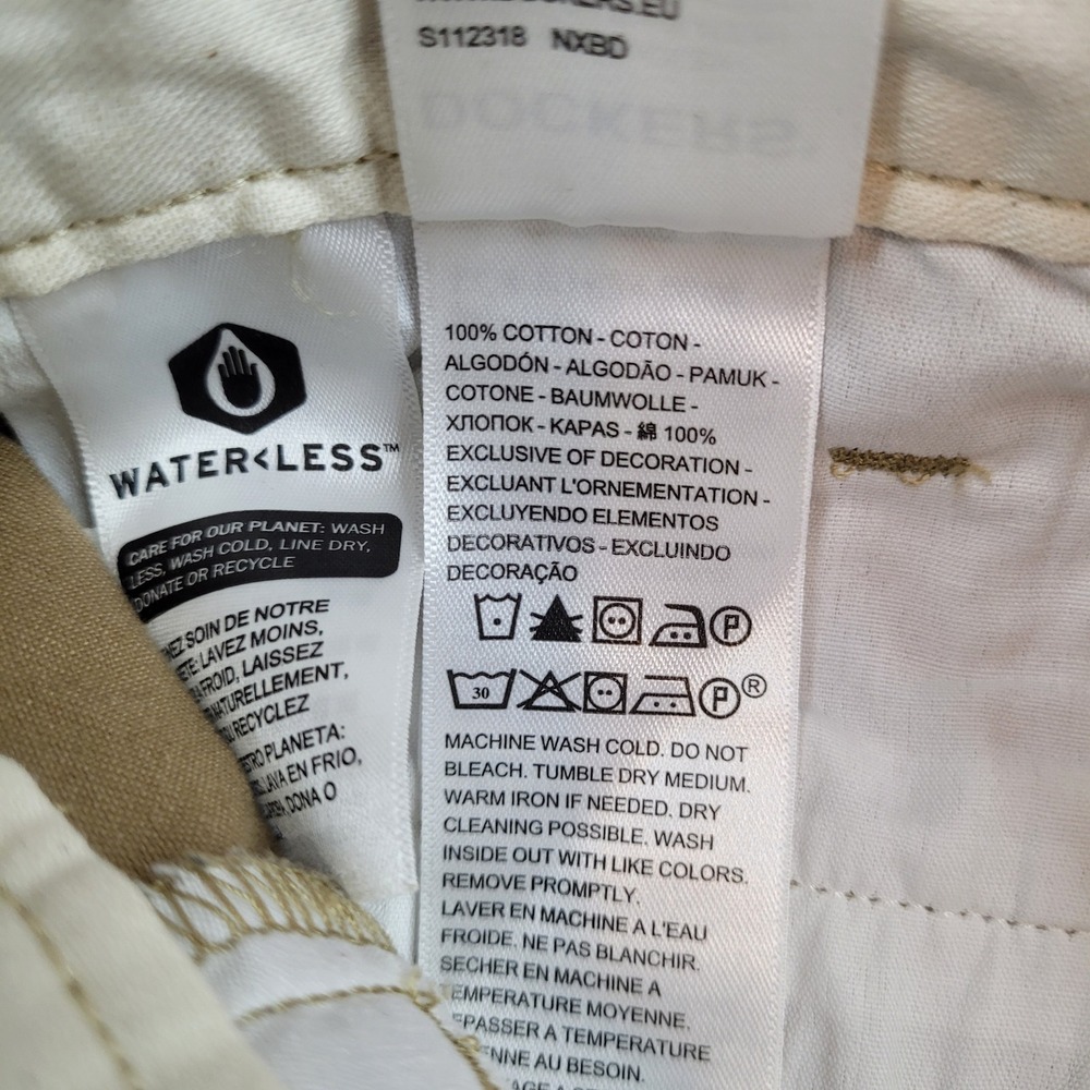 Dockers Perfect Short Mens 48x9 Khaki Big & Tall Security Pocket Cotton Chino - Picture 4 of 8